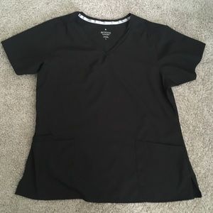 Women’s black scrub top